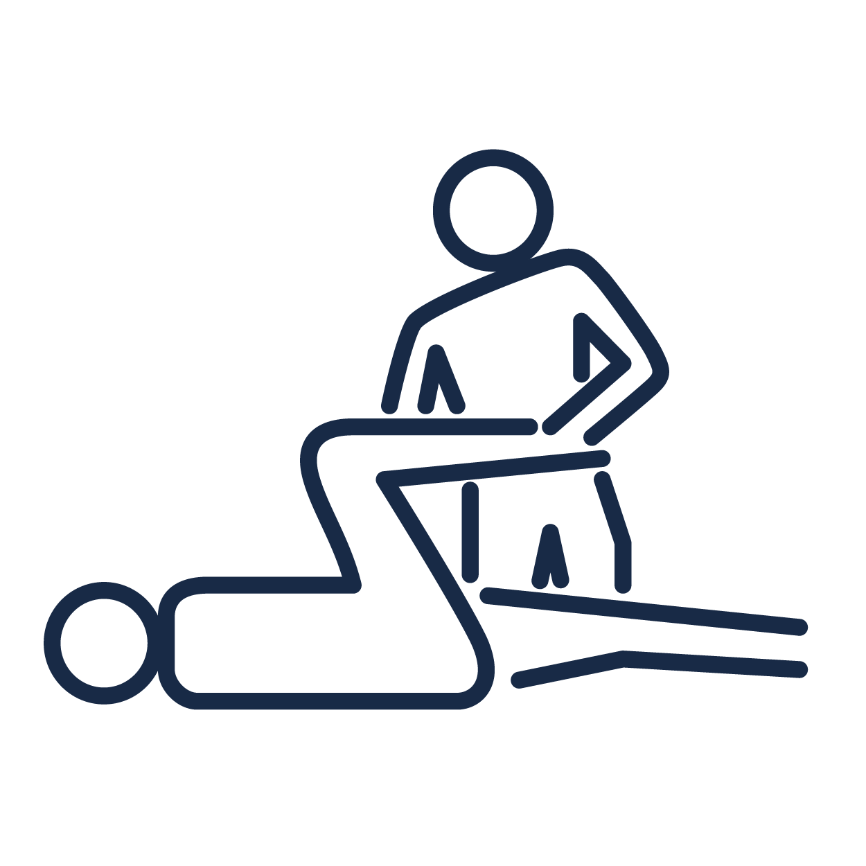 icon showing chiropractic patient and clinician