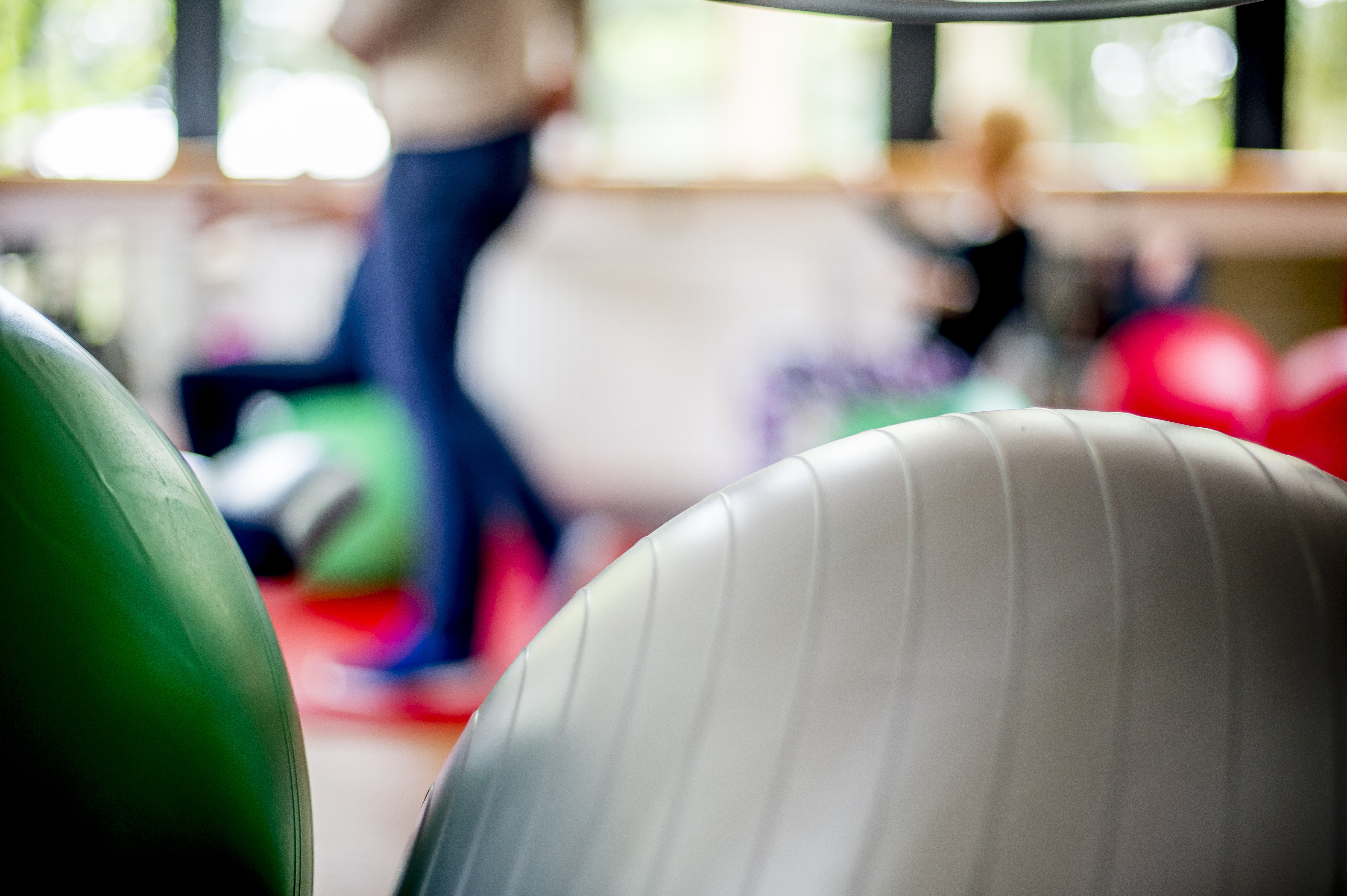 close up photo of exercise balls